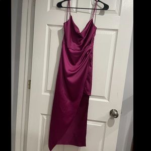 BRAND NEW Zara Purple Satin Dress